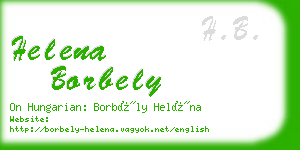helena borbely business card